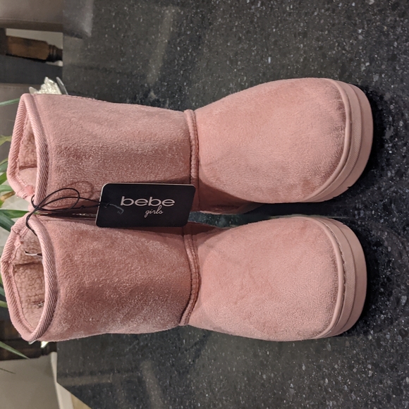 BEBE MICROSUEDE FAUX FUR LINED WINTER KIDS BOOT SIZE 3 NWT ❤ - Picture 2 of 8